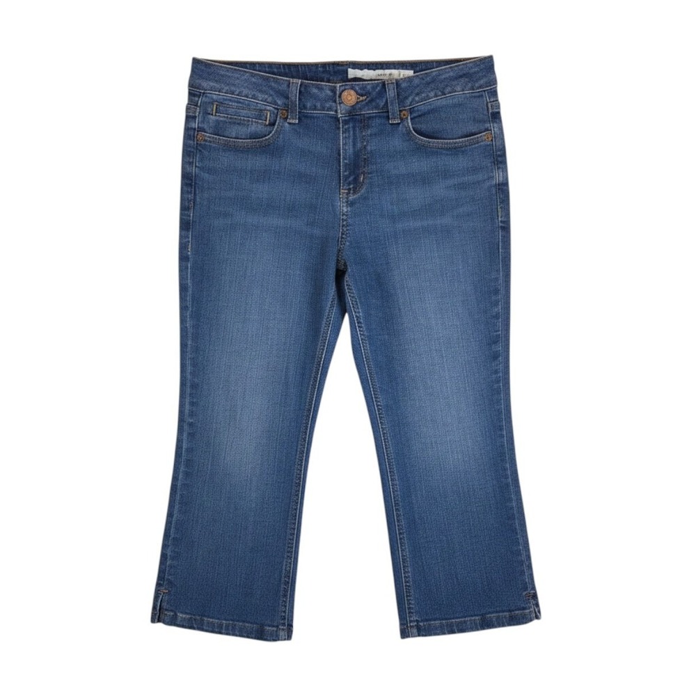 DKNY Jeans Capri Denim Pants Mid Rise Cropped‎ Medium Wash Y2K Blue Size 10